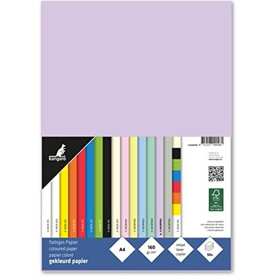 Kangaro Tonpapier Pastell Lilla DIN A4-160g/m² FSC mix – 50 pack Briefpapier Bastelpapier DIY Kangaro Tonpapier Pastell Lilla DIN A4-160g/m² FSC mix – 50 pack Briefpapier Bastelpapier DIY