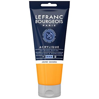 Lefranc Bourgeois 300442 Fine Acrylfarbe Saharagelb, 80ml Tube, cremige Acrylfarbe auf Wasserbasis, schnell trocknend, lichtecht, wasserfest Lefranc Bourgeois 300442 Fine Acrylfarbe Saharagelb, 80ml Tube, cremige Acrylfarbe auf Wasserbasis, schnell trocknend, lichtecht, wasserfest