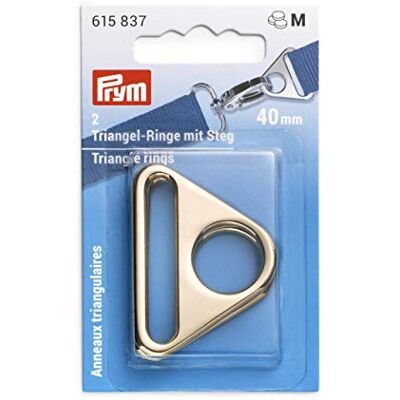 Prym 615837 Triangel-Ringe mit Steg 40 mm new gold Prym 615837 Triangel-Ringe mit Steg 40 mm new gold