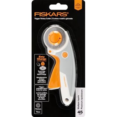 Fiskars ® Easy Change Trigger Rollschneider (45 mm) weiß Fiskars ® Easy Change Trigger Rollschneider (45 mm) weiß