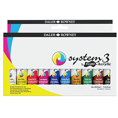 Daler Rowney System3 Acryl-Flüssigkeitsset, 8 x 29,5 ml, bunt Daler Rowney System3 Acryl-Flüssigkeitsset, 8 x 29,5 ml, bunt