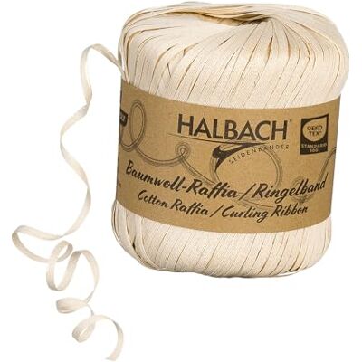 Halbach Seidenbänder Ringelband Breite 4mm Länge 100m Nachhaltiges Geschenkband zum ringeln und einpacken von Geschenken aus 100% Baumwolle Farbe: creme Halbach Seidenbänder Ringelband Breite 4mm Länge 100m Nachhaltiges Geschenkband zum ringeln und einpacken von Geschenken aus 100% Baumwolle Farbe: creme