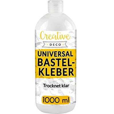 Creative Bastelkleber Universal PVA Kinder 1000ml Basteln Kleber Papier Holz Glas Flüssigkleber Leder, Keramik, Filz Leim Trocknet Klar Transparent Bastelleim Ungiftig Schnell Trocknend Creative Bastelkleber Universal PVA Kinder 1000ml Basteln Kleber Papier Holz Glas Flüssigkleber Leder, Keramik, Filz Leim Trocknet Klar Transparent Bastelleim Ungiftig Schnell Trocknend