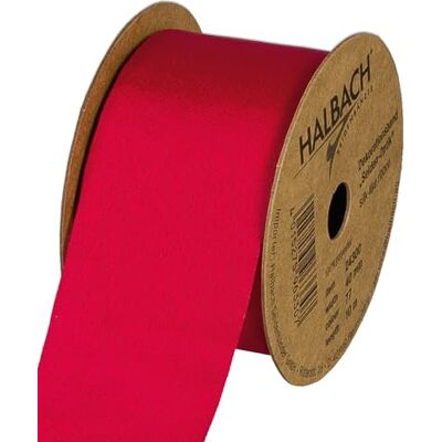 Halbach Seidenbänder Geschenkband Seiden-Optik (vegan) Breite 40mm Länge 10m Schleifenband mit dezentem Seidenglanz Für festliche Anlässe Farbe: rot Halbach Seidenbänder Geschenkband Seiden-Optik (vegan) Breite 40mm Länge 10m Schleifenband mit dezentem Seidenglanz Für festliche Anlässe Farbe: rot