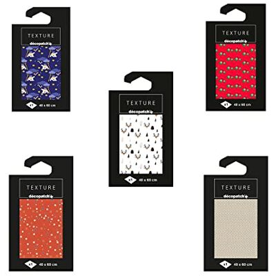 décopatch TD777AMZC Set mit 5 Packungen bedrucktes Papier 40x60 cm, ideal für DIY-Projekte und Weihnachtsdeko, 1 Set décopatch TD777AMZC Set mit 5 Packungen bedrucktes Papier 40x60 cm, ideal für DIY-Projekte und Weihnachtsdeko, 1 Set