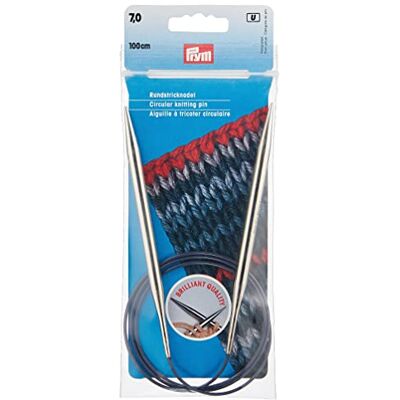 Prym 212196 Rundstricknadeln MS 100 cm 7,00 mm silberfarbig Prym 212196 Rundstricknadeln MS 100 cm 7,00 mm silberfarbig