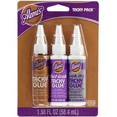 Aleene's Aleene’s Tacky Glue Mini-Set – 3 Stück à 19,6 ml – 3 Arten Starker Bastelkleber – Transparenter Kleber für Papier, Holz, Glas und Kunststoffe – Alleskleber für Basteln, Scrapbooking und Miniaturbau Aleene's Aleene’s Tacky Glue Mini-Set – 3 Stück à 19,6 ml – 3 Arten Starker Bastelkleber – Transparenter Kleber für Papier, Holz, Glas und Kunststoffe – Alleskleber für Basteln, Scrapbooking und Miniaturbau