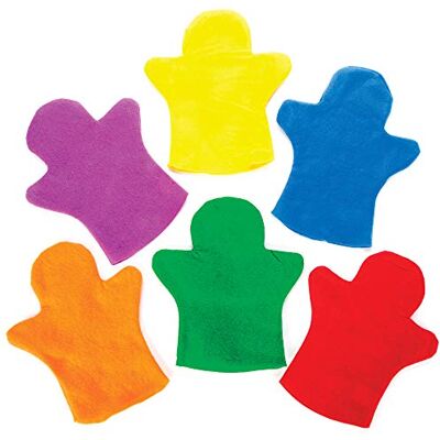 Baker Ross E9903 DIY-Fingerpuppen, 6 Stück Filzbasteln für Kinder, zum Bemalen, Personalisieren, Sortiert, Mittel Baker Ross E9903 DIY-Fingerpuppen, 6 Stück Filzbasteln für Kinder, zum Bemalen, Personalisieren, Sortiert, Mittel