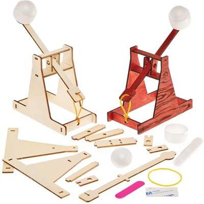 Baker Ross FN118 Holz Trebuchet Katapult Set 2er-Pack, STEM Holz Bastelset zum Bauen und Experimentieren Baker Ross FN118 Holz Trebuchet Katapult Set 2er-Pack, STEM Holz Bastelset zum Bauen und Experimentieren