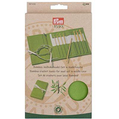 Prym 197610 Woll-Häkelnadel BAMBUS Set grün 3,5-8 mm Prym 197610 Woll-Häkelnadel BAMBUS Set grün 3,5-8 mm
