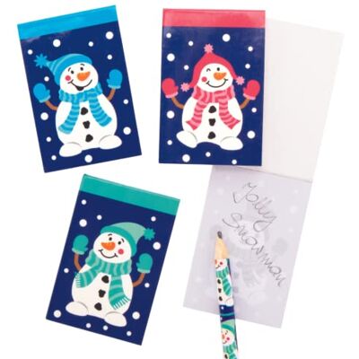 Baker Ross AX438 Schneemann Weihnachten Notizblöcke 12 Stück, Festliche Künstler- und Bastelbedarf zum Basteln und Dekorieren zur Weihnachtszeit Baker Ross AX438 Schneemann Weihnachten Notizblöcke 12 Stück, Festliche Künstler- und Bastelbedarf zum Basteln und Dekorieren zur Weihnachtszeit
