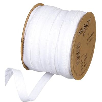 Halbach Baumwollband, 10 mm x 30 m, weiß Webband aus 100 % Baumwolle, Meterware zum Basteln, Dekorieren und Nähen Halbach Baumwollband, 10 mm x 30 m, weiß Webband aus 100 % Baumwolle, Meterware zum Basteln, Dekorieren und Nähen