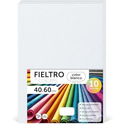 m-office Bastelfilz für DIY-Projekte, Filzplatten in bunten Farben, Weich und Flexibel, Material für Nähen und Patchwork Stoffe, Ideal Handarbeiten, Deko Kunsthandwerk, 20x30cm, (Weiß, 10 Stk) m-office Bastelfilz für DIY-Projekte, Filzplatten in bunten Farben, Weich und Flexibel, Material für Nähen und Patchwork Stoffe, Ideal Handarbeiten, Deko Kunsthandwerk, 20x30cm, (Weiß, 10 Stk)
