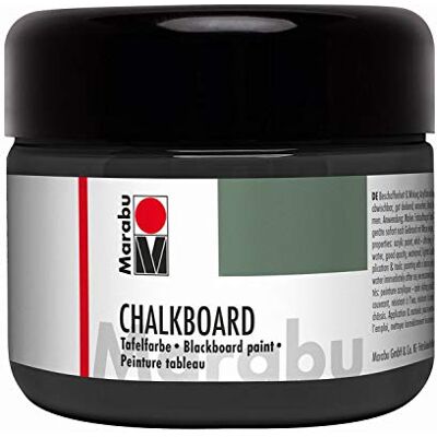 Marabu 12750025875 Chalkboard Tafelfarbe, Tafel Schwarz, 225 ml Dose, deckende Acrylfarbe, mit Tafelkreide beschreibbar und feucht abwischbar, wasserfest und lichtecht Marabu 12750025875 Chalkboard Tafelfarbe, Tafel Schwarz, 225 ml Dose, deckende Acrylfarbe, mit Tafelkreide beschreibbar und feucht abwischbar, wasserfest und lichtecht