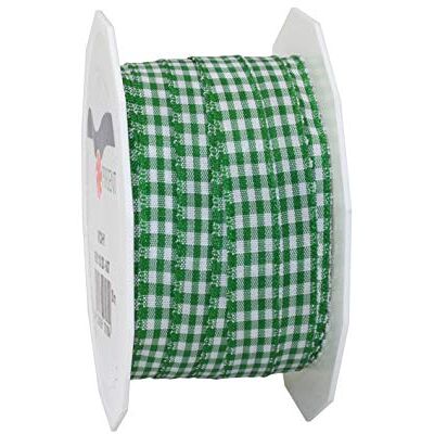 PRÄSENT Vichy Geschenkband grün/weiß, 20 m Dekoband zum Verzieren & Basteln, 10 mm Breite, Kariertes Band für Bunte Dekos & Geschenkverpackungen, zu feierlichen Anlässen PRÄSENT Vichy Geschenkband grün/weiß, 20 m Dekoband zum Verzieren & Basteln, 10 mm Breite, Kariertes Band für Bunte Dekos & Geschenkverpackungen, zu feierlichen Anlässen