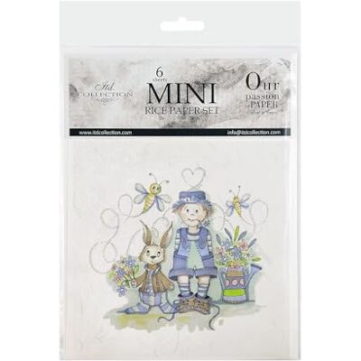 ITD Collection Mini Reispapier Kreatives Set 14,8 x 14,8 cm (6 Blätter), Decoupage Reispapiere für Basteln, Papier zum Dekoration, Mehrfarbig (RSM014) ITD Collection Mini Reispapier Kreatives Set 14,8 x 14,8 cm (6 Blätter), Decoupage Reispapiere für Basteln, Papier zum Dekoration, Mehrfarbig (RSM014)