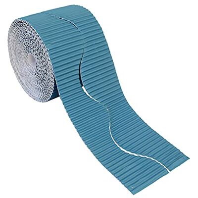 Bright Ideas Bordüre aus Wellpappe für Schulaufstellungen, Blaugrün, 10 cm x 7,5 m, BI7894 Bright Ideas Bordüre aus Wellpappe für Schulaufstellungen, Blaugrün, 10 cm x 7,5 m, BI7894