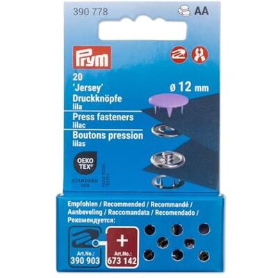Prym 390778 Druckknöpfe Jersey, 12 mm, lila, kompatibel mit dem Vario Creative Tool Prym 390778 Druckknöpfe Jersey, 12 mm, lila, kompatibel mit dem Vario Creative Tool