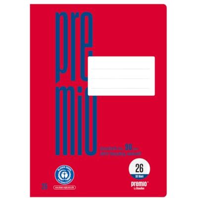 Staufen Premio Schulheft 2 Hefte à 32 Blatt, DIN A4, kariert mit Rand Lineatur 26, 100% Recyclingpapier, zertifiziert mit dem Blauen Engel, abgerundete Ecken, 90 g/m² Papier Staufen Premio Schulheft 2 Hefte à 32 Blatt, DIN A4, kariert mit Rand Lineatur 26, 100% Recyclingpapier, zertifiziert mit dem Blauen Engel, abgerundete Ecken, 90 g/m² Papier