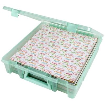 ArtBin 6955RJ Super Satchel Box mit 1 Fach, Kunst- und Bastelorganizer, 1 Stück, durchscheinendes Minzgrün ArtBin 6955RJ Super Satchel Box mit 1 Fach, Kunst- und Bastelorganizer, 1 Stück, durchscheinendes Minzgrün