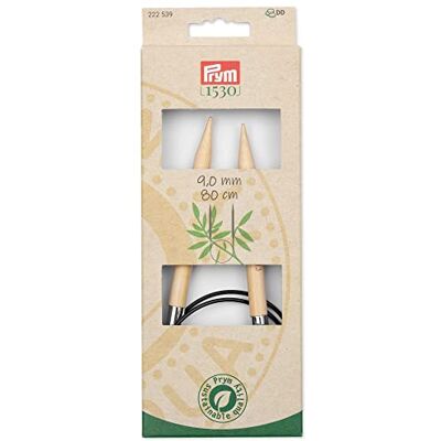 Prym 222539 Rundstricknadel 1530, Bambus, 80cm, 9,0mm, Holzfarben Prym 222539 Rundstricknadel 1530, Bambus, 80cm, 9,0mm, Holzfarben
