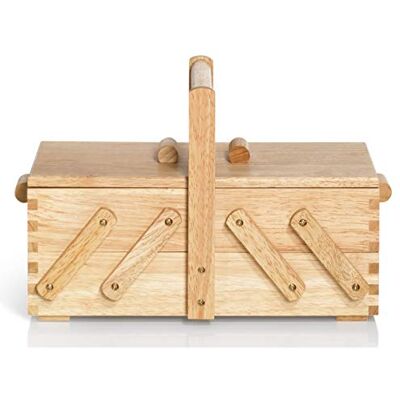 Prym 612545 Nähkasten/Nähkästchen aus hellem Holz, S, Beige, Braun Prym 612545 Nähkasten/Nähkästchen aus hellem Holz, S, Beige, Braun