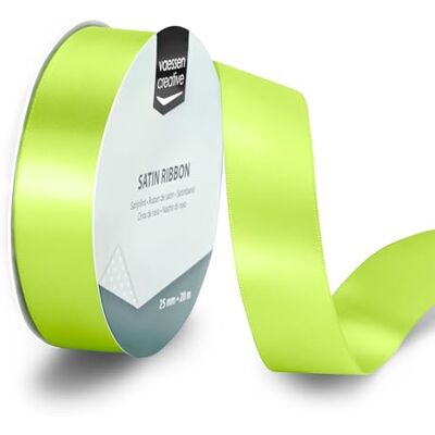 Creative Satinband Apfelgrün Doppelseitiger Dekoband 20 m x 25 mm Geschenkband und Stoffbänder für Deko, Schachteln und Lesezeichen Creative Satinband Apfelgrün Doppelseitiger Dekoband 20 m x 25 mm Geschenkband und Stoffbänder für Deko, Schachteln und Lesezeichen