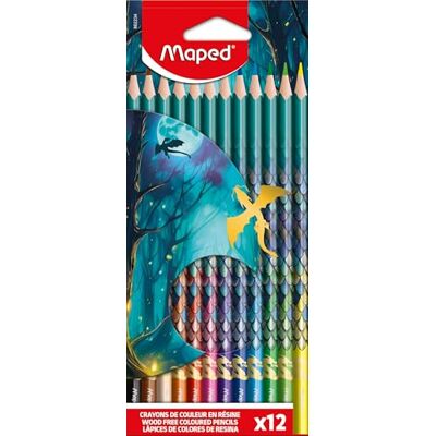 Maped DRAGON Buntstifte 12er Set – ergonomische Dreikant Farbstifte mit kräftigen Farben, bruchfeste Mine, Malstifte für Kinder, Schule & Ausmalbilder, mystisches Design Maped DRAGON Buntstifte 12er Set – ergonomische Dreikant Farbstifte mit kräftigen Farben, bruchfeste Mine, Malstifte für Kinder, Schule & Ausmalbilder, mystisches Design