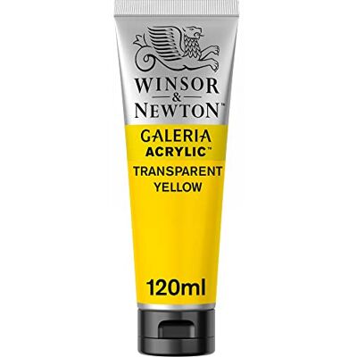 Winsor & Newton 2131653 Galeria Acrylfarbe, hohe Pigmentierung, lichtecht, buttrige Konsistenz, 120 ml Tube Transparentgelb Winsor & Newton 2131653 Galeria Acrylfarbe, hohe Pigmentierung, lichtecht, buttrige Konsistenz, 120 ml Tube Transparentgelb
