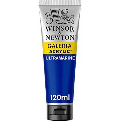 Winsor & Newton 2131660 Galeria Acrylfarbe, hohe Pigmentierung, lichtecht, buttrige Konsistenz, 120 ml Tube Ultramarin Winsor & Newton 2131660 Galeria Acrylfarbe, hohe Pigmentierung, lichtecht, buttrige Konsistenz, 120 ml Tube Ultramarin
