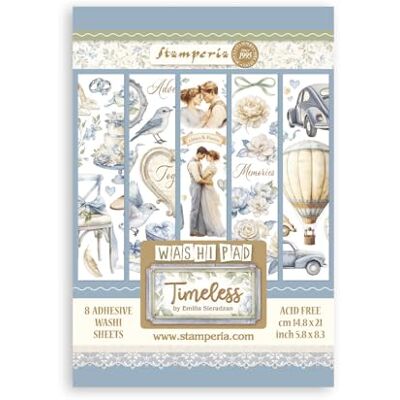 Stamperia Washi Pad for Scrapbooking, Albums, Card Making, Bullet Journalling and More, Translucent, Easy to Cut, Acid Free, Perfect for Hobbies, Crafts and Gifting (Timeless) (A5) (8 Sheets) Stamperia Washi Pad for Scrapbooking, Albums, Card Making, Bullet Journalling and More, Translucent, Easy to Cut, Acid Free, Perfect for Hobbies, Crafts and Gifting (Timeless) (A5) (8 Sheets)