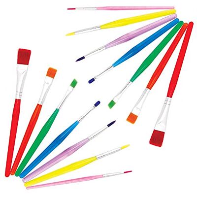 Baker Ross FE334 Farbpinsel-Set, 14 Stück, für Kinder, Malzubehör, Kunstbedarf, verschieden Baker Ross FE334 Farbpinsel-Set, 14 Stück, für Kinder, Malzubehör, Kunstbedarf, verschieden