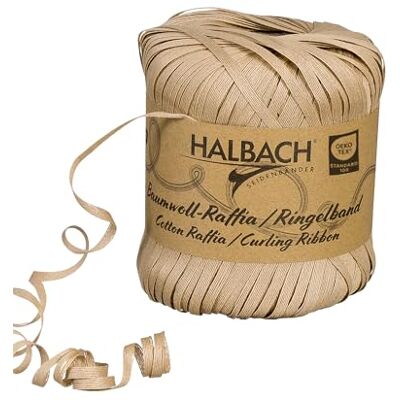 Halbach Seidenbänder Ringelband Breite 4mm Länge 100m Nachhaltiges Geschenkband zum ringeln und einpacken von Geschenken aus 100% Baumwolle Farbe: natur Halbach Seidenbänder Ringelband Breite 4mm Länge 100m Nachhaltiges Geschenkband zum ringeln und einpacken von Geschenken aus 100% Baumwolle Farbe: natur