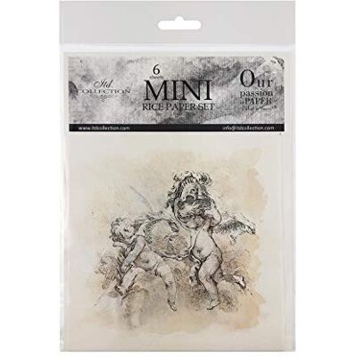 ITD Collection Mini Reispapier Kreatives Set 14,8 x 14,8 cm (6 Blätter), Decoupage Reispapiere für Basteln, Papier zum Dekoration, Mehrfarbig (RSM009) ITD Collection Mini Reispapier Kreatives Set 14,8 x 14,8 cm (6 Blätter), Decoupage Reispapiere für Basteln, Papier zum Dekoration, Mehrfarbig (RSM009)