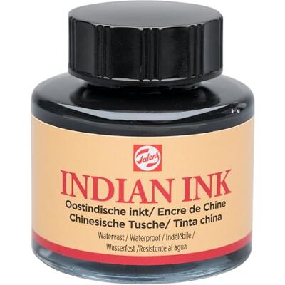 Talens Japan Talens Indian Ink 30 ml Schwarz 700 Schnell trocknende, wasserfeste Tinte für Stifte & Pinsel Talens Japan Talens Indian Ink 30 ml Schwarz 700 Schnell trocknende, wasserfeste Tinte für Stifte & Pinsel