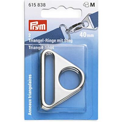 Prym 615838 Triangel-Ringe mit Steg 40 mm silberfarbig Prym 615838 Triangel-Ringe mit Steg 40 mm silberfarbig