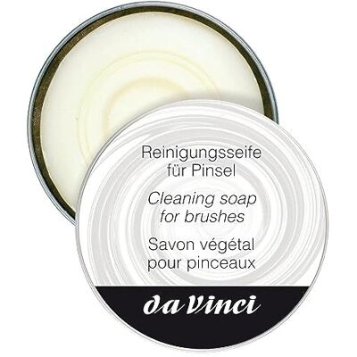 da Vinci KERNSEIFE zur Reinigung und Pflege des Pinselkopfes, 85 g in praktischer Metallrunddose, weiß da Vinci KERNSEIFE zur Reinigung und Pflege des Pinselkopfes, 85 g in praktischer Metallrunddose, weiß
