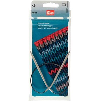 Prym 211275 Rundstricknadeln ALU 40 cm 4,50 mm grau Prym 211275 Rundstricknadeln ALU 40 cm 4,50 mm grau