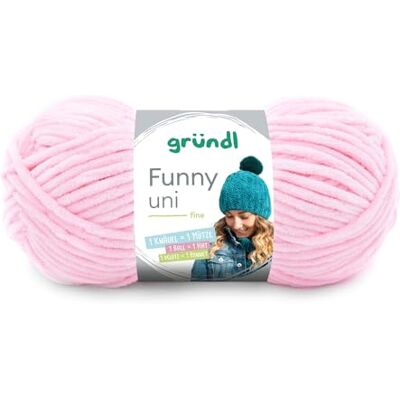 Gründl Wolle Funny uni Chenille Wolle 1 Knäuel 100 g, Pastellrosa dicke weiche Chenille Wolle zum Häkeln Kuschelig und hautfreundlich 100 % Polyester 100 g / 120 m Nadelstärke 5 6 Gründl Wolle Funny uni Chenille Wolle 1 Knäuel 100 g, Pastellrosa dicke weiche Chenille Wolle zum Häkeln Kuschelig und hautfreundlich 100 % Polyester 100 g / 120 m Nadelstärke 5 6