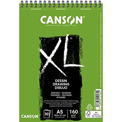 Canson XL® Dessin Zeichenblock, DIN A5, 30 Blatt, 160 g/m² Canson XL® Dessin Zeichenblock, DIN A5, 30 Blatt, 160 g/m²