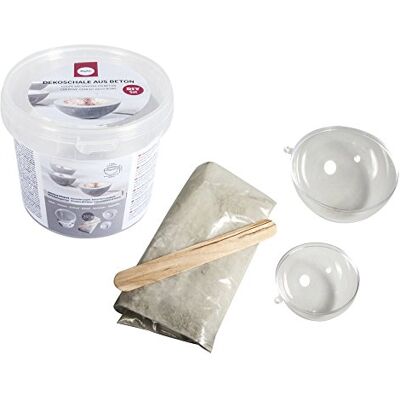 Rayher Hobby 34154000 Kreativ Beton Set Schale, 250 g, Beton inklusive Zubehör, Beton für Kreative, Bastelbeton, Beton zum Basteln, Gießbeton, Kreativbeton, Hellgrau Rayher Hobby 34154000 Kreativ Beton Set Schale, 250 g, Beton inklusive Zubehör, Beton für Kreative, Bastelbeton, Beton zum Basteln, Gießbeton, Kreativbeton, Hellgrau
