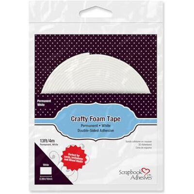Scrapbook Adhesives Crafty Foam Tape by 3L Schaumband, Weiß, 4M X 10mm, 01618 Scrapbook Adhesives Crafty Foam Tape by 3L Schaumband, Weiß, 4M X 10mm, 01618