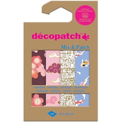 décopatch DP050C Packung Mix Patch, mit 4 Blatt -Papier 30x40 cm, Reise nach Japan, gemischte Sortierung, geeignet ab 5 Jahren, 1 Pack décopatch DP050C Packung Mix Patch, mit 4 Blatt -Papier 30x40 cm, Reise nach Japan, gemischte Sortierung, geeignet ab 5 Jahren, 1 Pack