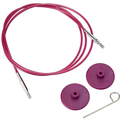 KnitPro Nadelseil + Endkappen + Züge 100 cm, Purple KnitPro Nadelseil + Endkappen + Züge 100 cm, Purple