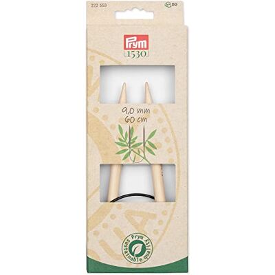 Prym 222553 Rundstricknadel 1530, Bambus, 60cm, 9,0mm Prym 222553 Rundstricknadel 1530, Bambus, 60cm, 9,0mm