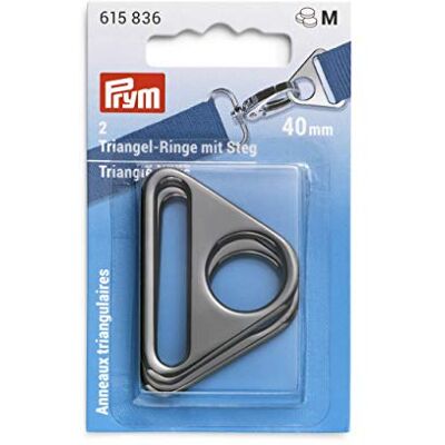 Prym 615836 Steg 40 mm gunmetal Triangel-Ringe, Zinklegierung, _615836-1 Prym 615836 Steg 40 mm gunmetal Triangel-Ringe, Zinklegierung, _615836-1