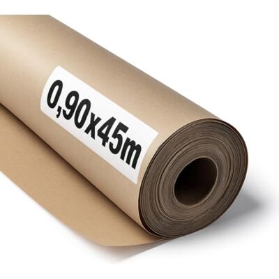 OFITURIA Naturbraunes Kraftpapier 70 g/m² – Rolle 0,90×45 m – 1 Rolle – Recyclingpapier für Verpackungen, Basteln und Dekoration – Reißfest – Geeignet für Acryl- und Ölfarben OFITURIA Naturbraunes Kraftpapier 70 g/m² – Rolle 0,90×45 m – 1 Rolle – Recyclingpapier für Verpackungen, Basteln und Dekoration – Reißfest – Geeignet für Acryl- und Ölfarben