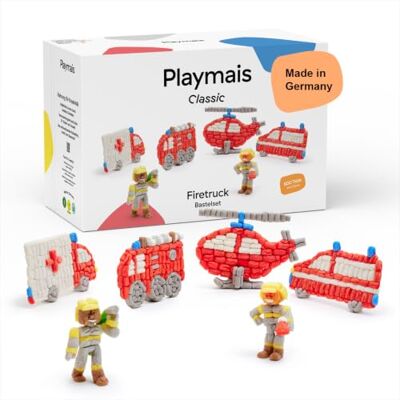 Playmais Classic Firetruck 800 Teile Bastelset natürliches Spielzeug inkl. Schwämmchen, Bastelmesser, 4 Motiv-Vorlagen vegan, verantwortungsvoll & sicher ab 3 Jahren Playmais Classic Firetruck 800 Teile Bastelset natürliches Spielzeug inkl. Schwämmchen, Bastelmesser, 4 Motiv-Vorlagen vegan, verantwortungsvoll & sicher ab 3 Jahren
