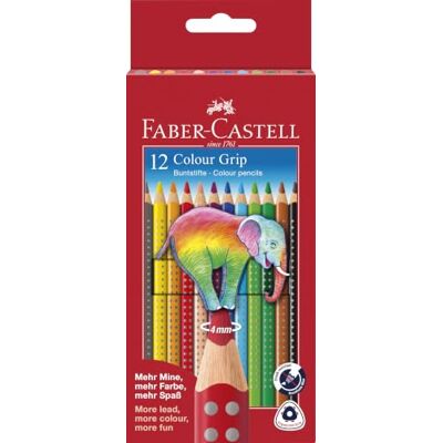Faber-Castell Buntstifte Set Colour Grip, 12 Malstifte bruchsicher Wasservermalbare Farbstifte für Kinder und Erwachsene mit leuchtenden Farben und ergonomischer Dreikantform Faber-Castell Buntstifte Set Colour Grip, 12 Malstifte bruchsicher Wasservermalbare Farbstifte für Kinder und Erwachsene mit leuchtenden Farben und ergonomischer Dreikantform