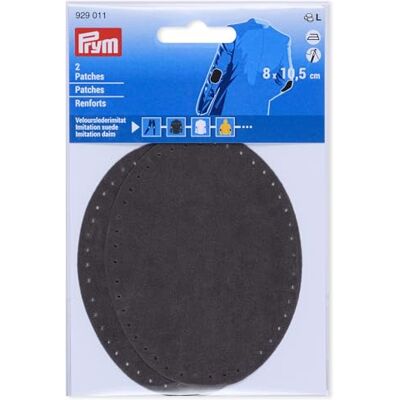 Prym 929011 Patches Velourslederimitat, aufbügelbar, 8 x 10,5 cm, mittelgrau Prym 929011 Patches Velourslederimitat, aufbügelbar, 8 x 10,5 cm, mittelgrau